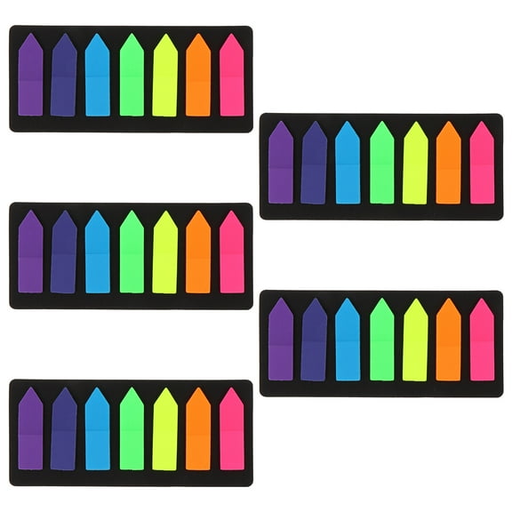 MRLESS Neon Sign Binder Tabs - 5 Sets Sticky Page Markers
