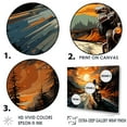 thumbnail image 3 of Designart "Riding With Expressionist Flair II" Motorcycle Floater Framed Canvas Wall Art, 3 of 5