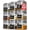 Gray - 9 Pc, variant on 6 PC Airtight Food Storage Containers + 6 Spoons Included - BPA Free Plastic Snack & Spice Containers with Easy Lock Lids - Kitchen and Pantry Organization for Herbs Coffee Tea - 0.5L / 2.1 Cup