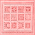 thumbnail image 1 of Ahgly Company Indoor Square Abstract Red Modern Area Rugs, 3' Square, 1 of 4