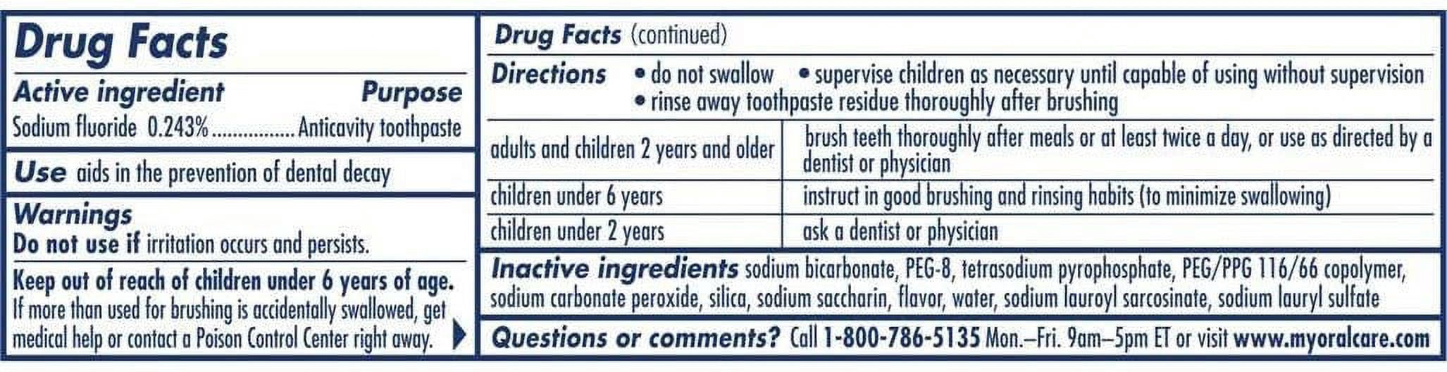Pepsodent Complete Care Anticavity Enamel-Safe Cavity Protection Toothpaste, Original, 5.5 Oz, - 2 Pack