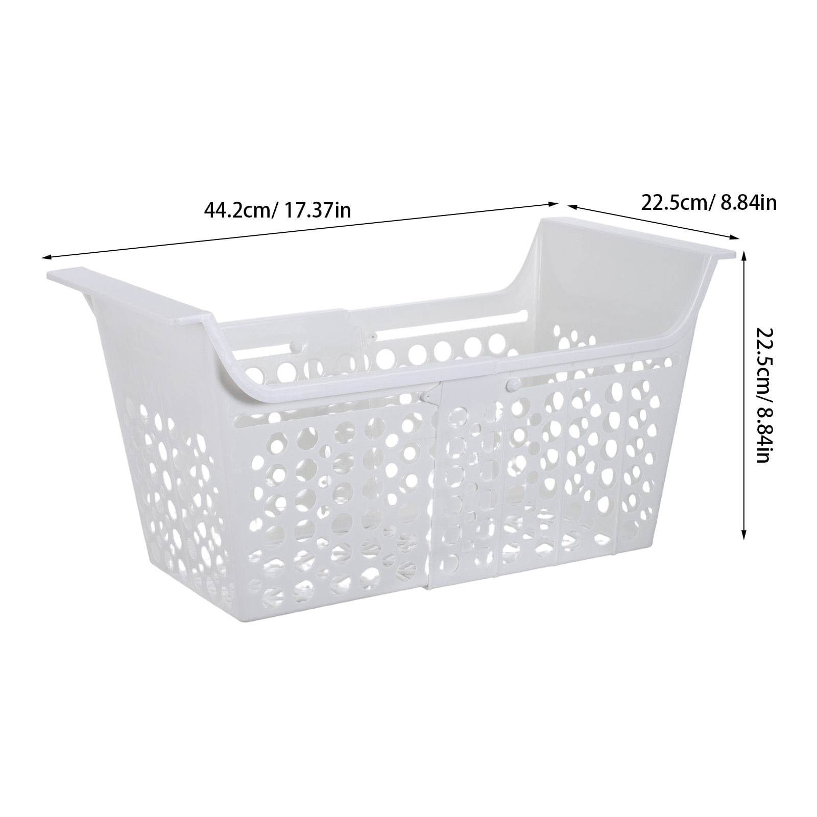 LOLIPPYY Expandable Wire Freezer Organizer Basket in White - Adjustable Chest Freezer Bin for Refrigerator and Kitchen Storage Solutions