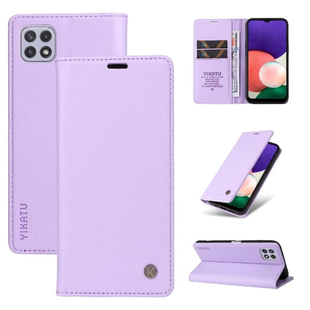 Funda para Samsung Galaxy A22 5G Estuche de Cuero PU Tipo Cartera con Ranuras para Tarjetas y Cierre Magnético