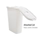thumbnail image 5 of 40L Slim Laundry Hamper, Clothes Basket, Lid, Wicker Design, Plastic, 18"L x 10.4"W x 23.5"H, White, 5 of 6
