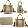 thumbnail image 2 of LHSHID Handbag for Women Small Multi-Pockets, Canvas Mini Tote Shoulder Bags with Zipper, Satchel Hobo Bag for Travel Work, 2 of 8