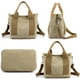 thumbnail image 2 of LHSHID Handbag for Women Small Multi-Pockets, Canvas Mini Tote Shoulder Bags with Zipper, Satchel Hobo Bag for Travel Work, 2 of 8