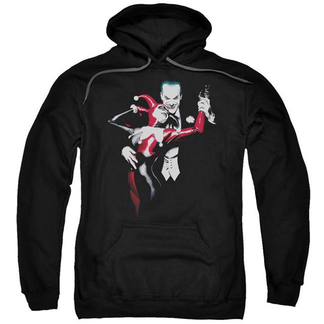 Batman Harley & Joker-Adulte Chandail-Over Chandail à Capuchon, Noir - 5X