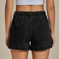 thumbnail image 5 of Women's Baggy High Waisted Jean Shorts Pull On Wide Leg Denim with Pockets, 5 of 8