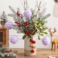 thumbnail image 6 of Purple Christmas Ball Ornaments Light Foam Hanging Baubles for Holiday Tree Party Decor, 6 of 6