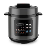 5.5QT Electric Pressure Cooker, 16-in-1 Multi Cooker Rice Cooker Slow Cooker Sauté Steamer, Stainless Steel, Gray