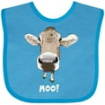 thumbnail image 3 of Inktastic Moo Cute Brown Holstein Cow Boys or Girls Baby Bib, 3 of 4