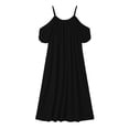 thumbnail image 5 of Bxsruta Womens Casual Maxi Dress Off The Shoulder Long Sleeve Flowy Sundress Loose Beach Dress, 5 of 5