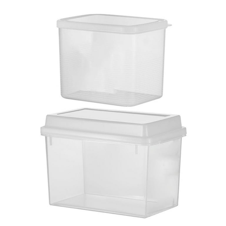 Youngever 2 Pack Plastic Sugar Keeper 5lb, Clear Flour Storage Container, Large Plastic Food Storage Containers