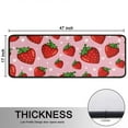 thumbnail image 5 of Kitchen Rugs Sets Of 2,Red Strawberry Plants Fruit Flower Pink Pattern Anti Fatigue Kitchen Mat Rugs Non Slip Washable,Decorative Kitchen Floor Mats for Kitchen,Sink,Laundry,17"x47"+17"x47", 5 of 5