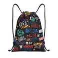 thumbnail image 1 of Gaeub Basketball Drawstring Backpack Bag Sport Gym Sackpack Heavy Duty String Backpack for Men Women-Medium, 1 of 6