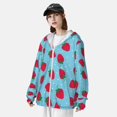 thumbnail image 3 of Fotbe Strawberries Chaqueta con Protección Solar UPF 50+ para Hombre y Mujer, Camisa con Capucha y Bolsillos-Small, 3 of 7