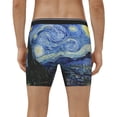 thumbnail image 2 of Men's Boxer Briefs, The Starry Night Soft and Breathable Mens Underwear Boxer Briefs With Widen Waist, 2 of 5
