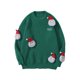 thumbnail image 4 of Suéter navideño unisex con bordado 3D de Papá Noel, suéter de punto rojo otoñal para mujer, suéter navideño holgado de gran tamaño, 4 of 4