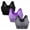 Purple+Gray+Black, variant on 3 Pack Women's Zip Front Sports Bra Wireless Padded Push Up Sports Top Fitness Gym Yoga Workout Bra Sports Bra