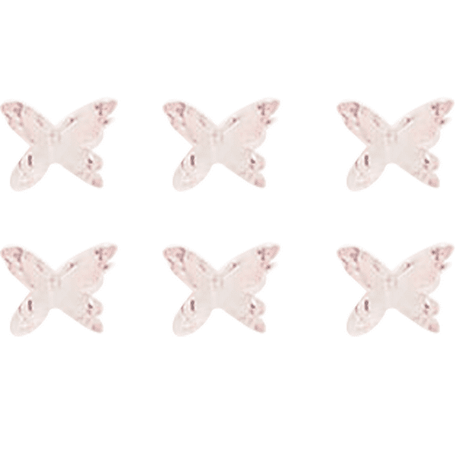 Adornos de mariposa y rosa para uñas 3D, diseño de uñas con purpurina colorida y diamantes de imitación, pegatinas de perlas de imitación para uñas para niñas, manualidades, joyería y flores.