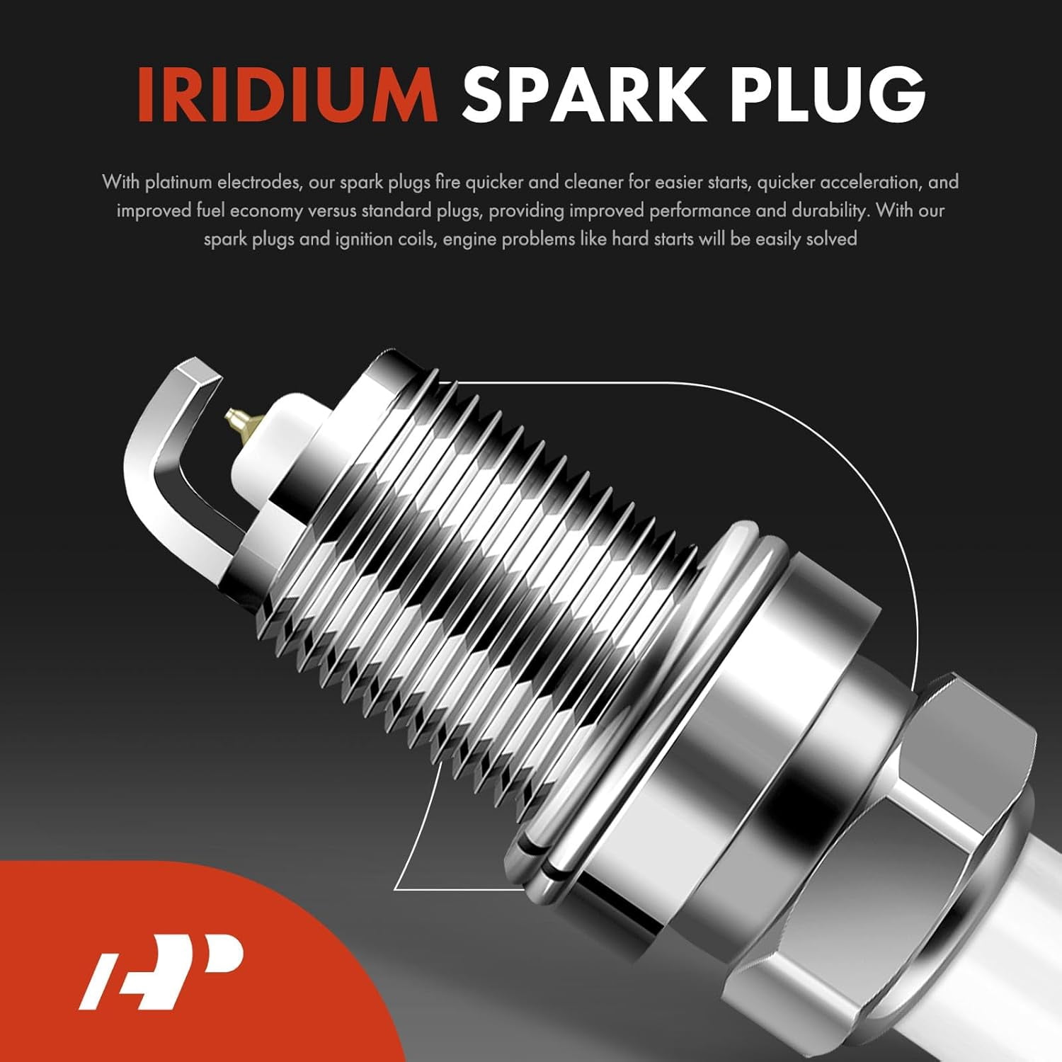 A-Premium Set of 4 Ignition Coil Pack and Iridium Spark Plugs Compatible with Honda Fit 2007-2008 1.5L, Replace# 30520-PWC-003, NGK94279