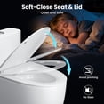 thumbnail image 5 of One-Piece Elongated Toilet, 17.5" ADA Comfort Height, 1.0/1.28 GPF Dual Flush, MaP 1000g, Soft Close Seat, White, 5 of 11