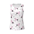 thumbnail image 4 of Qekee Cute Poodle Dog print Womens Workout Tank Tops Scoop Neck Loose Sleeveless Tops Athletic Gym Shirts, 4 of 9