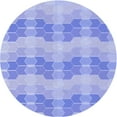 thumbnail image 1 of Ahgly Company Indoor Round Patterned Light Slate Blue Area Rugs, 6' Round, 1 of 6