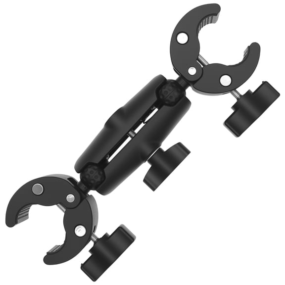 Double Camera Clamp 360° Adjustable Umbrella Clamp with Double Magic Socket Arm for Monitor Photo Studio Light Stand Photography Reflector