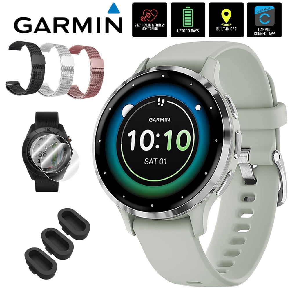 Garmin vívoactive 4S Smartwatch GPS Fitness Music, Slate Steel
