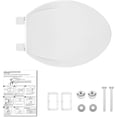 thumbnail image 5 of M optimized Toilet Seat, Plastic Toilet Seat With Soft Close, Never Loosen, Easy Clean, 17inch / 19inch Round Toilet Seat, Elongated Toilet Seat, 5 of 9