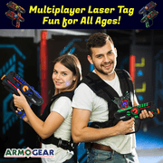 ArmoGear Infrared Laser Tag Game Set with Wearable Vests, Mega Pack Set of 4