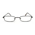 thumbnail image 2 of EYE ZOOM 5 Pairs Unisex Classic Rectangular Metal Frame Reading Glasses, Brown, +1.50, 2 of 5