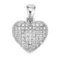 thumbnail image 2 of Ritastephens Sterling Silver Cubic Zirconia Heart Pendant Necklace, 2 of 6