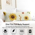 thumbnail image 3 of Artistic Sunflower Pillow Cover 20x54 - Full-Length Support Case - Yellow Bloom and Flower Design, 3 of 6
