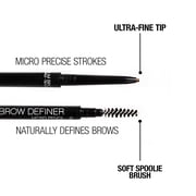 Palladio Beauty Brow Definer Pencil, Ash Brown, Ultra Precise Twist-Up Eye Brow Pencil with Long-Staying Power, Spooley Brush Blends Color for Natural Finish, No Eyebrow Pencil Sharpener Required