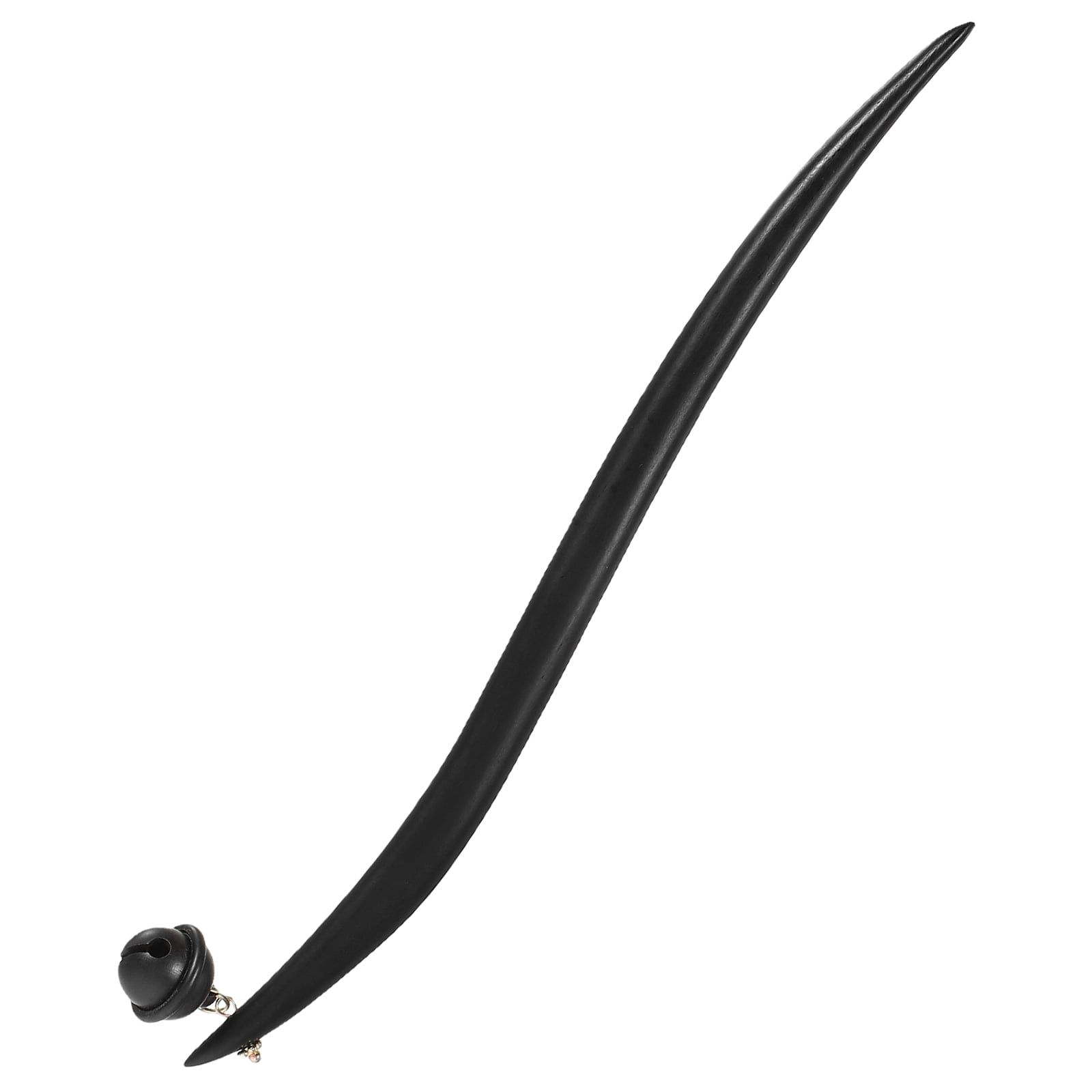 RENACLIPY Traditional Chinese Hair Stick in Black Wood with Bell for Decorative Hair Bun Styling