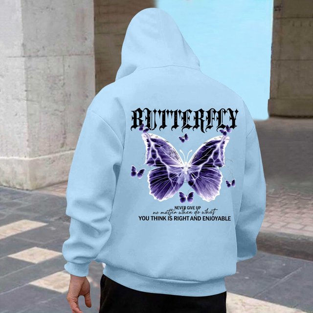 WILLBEST Sudadera con Capucha para Hombre, Otoño e Invierno, con Estampado, Informal, Holgada, para Uso Diario y En La Calle Grande