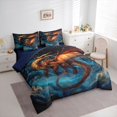 thumbnail image 3 of Homewish Magical Dragon Twin Bedding Sets 7-Piece for Teens Boys Girls,Orange Blue Bedding Comforter Set Microfiber,Universe Galaxy Breathable Sheet Sets,Luxury Bedroom Decor,Reversible, 3 of 8
