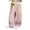 Pink, variant on Girls' Wide Leg Twill Pants Elastic Waist Pull-On Relaxed Straight Fit Side Seam Front Pocket Casual School Outdoor Daily Wear