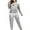 Gray, variant on Dreluolixuan Christmas Cozy Loungewear Long Sleeve Soft Top Elastic Waist Pants Snowflake Winter His and Hers Nightwear