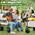 thumbnail image 2 of Chariot Pliable et Rabattable : inCart Qui Se Transforme en Chaise pour Personne, avec Roues Extra Larges Tout-Terrain et Poignée Réglable, Charge en Lb et L Chariot d'Extérieur Pliable pour le Camping, les Sports, 2 of 7