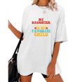 thumbnail image 1 of Camiseta De Cuello Redondo Camiseta con estampado de alfabeto para mujer, tops con estampado de letras lindas, uso diario (blanco L) Cgtredaw Para estrenar, 1 of 1