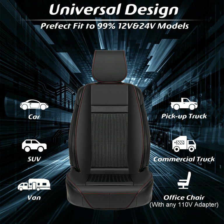 Heated Car Seat Cover Cushion 12V Seat Heater Warmer Pad Black/Gray  Universal