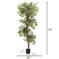 thumbnail image 2 of Nearly Natural Arbre en Soie de Ficus Varié de 6 Pi, 2 of 4