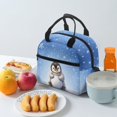 thumbnail image 4 of HUIACONG Aluminum Film Material Lunch Bag for Picnics and Office Work, Durable Insulated Lunch Tote with Front Pocket for Kids and Teens, 4 of 10