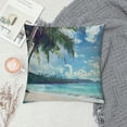 thumbnail image 2 of Orinice Palm Trees Graphic Decorative Cushion Throw Pillow Cover for Home Couch Living Room Bed Sofa Soft and Durable Summer Square 1PC 18x18in, 2 of 5
