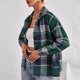 thumbnail image 5 of Abrigo y chaquetas informales de manga larga sin capucha para mujer, otoño e invierno, con estampado a cuadros, manga larga, cuello vuelto, cárdigan, abrigo de lana, tops, abrigo para mujer, 5 of 8