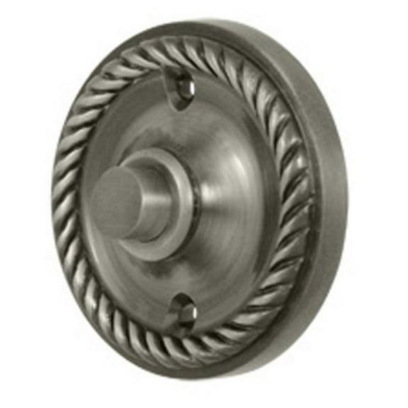 Deltana Bbrr213 2-1/4" Solid Brass Round Rope Bell Button - Black