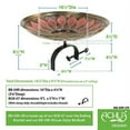 thumbnail image 2 of Achla Red African Daisy Bird Bath with Over Rail Bracket, 2 of 3